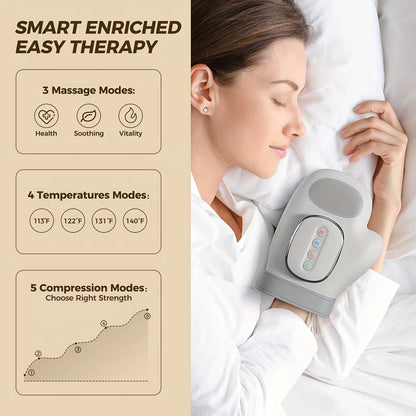 Electric Hand Massager, Cordless Heating and Compression of Arthritis Carpal Tunnel, Relieves Hand Fatigue, Holiday Gift for Wom