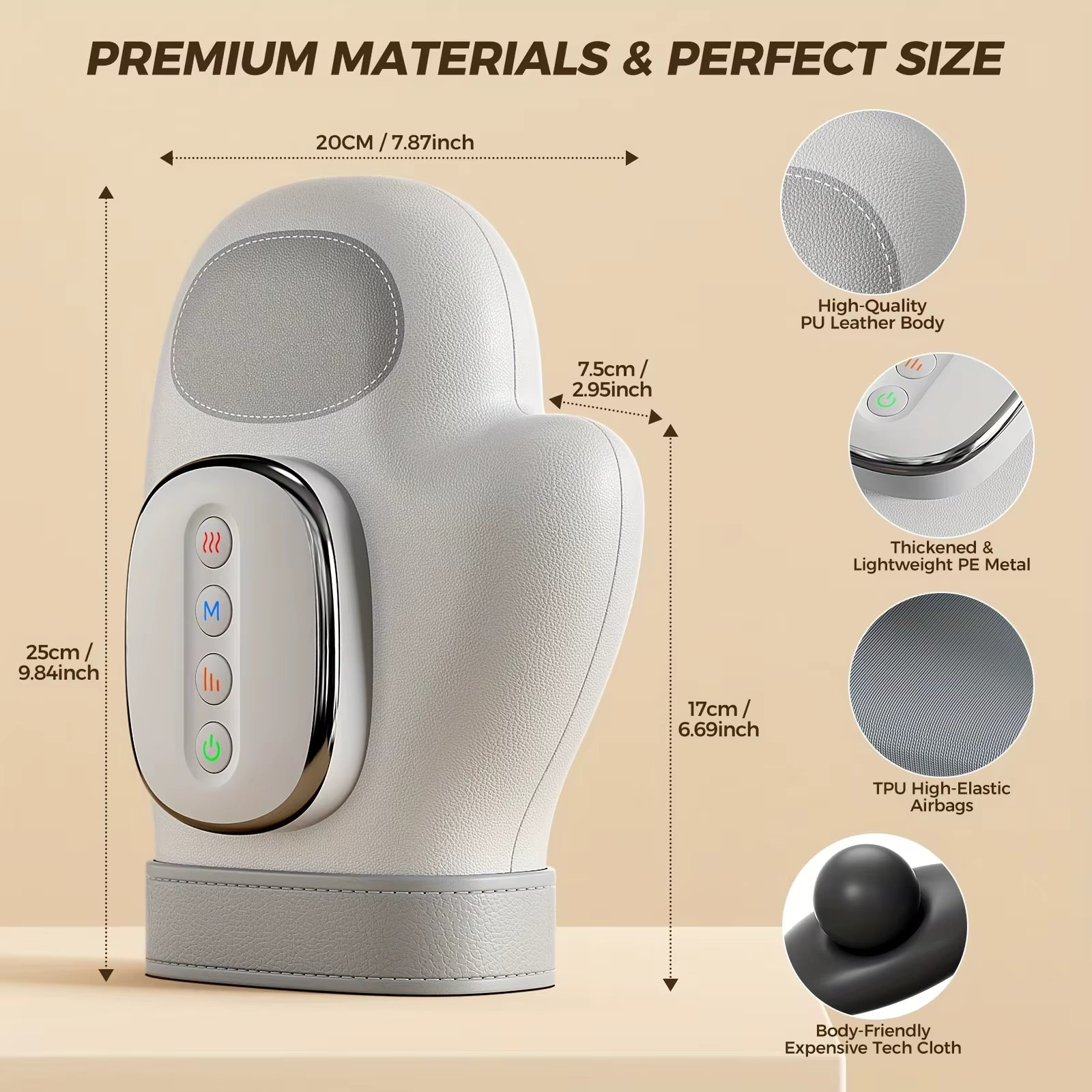 Electric Hand Massager, Cordless Heating and Compression of Arthritis Carpal Tunnel, Relieves Hand Fatigue, Holiday Gift for Wom