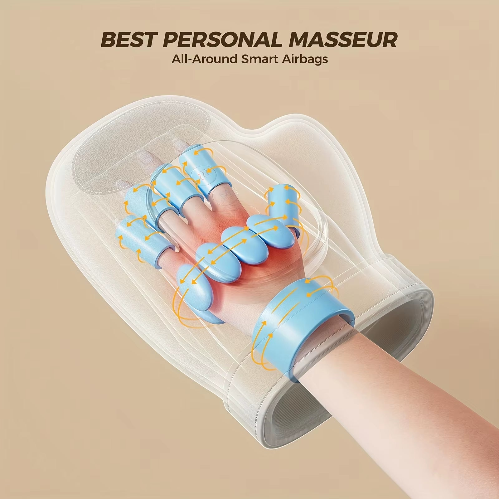 Electric Hand Massager, Cordless Heating and Compression of Arthritis Carpal Tunnel, Relieves Hand Fatigue, Holiday Gift for Wom